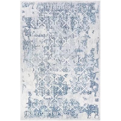 Jakes Steel Blue/Ivory Area Rug | Wayfair North America