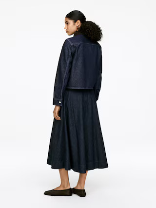 Corduroy-Collar Denim Overshirt | Arket EU