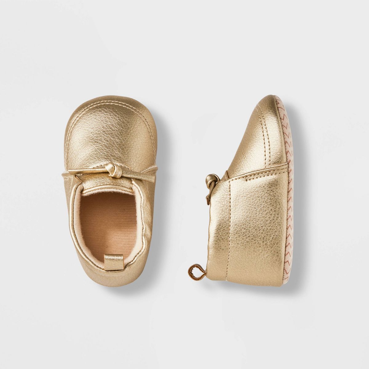 Baby Metallic Moccasin Crib Shoes - Cat & Jack™ Gold | Target
