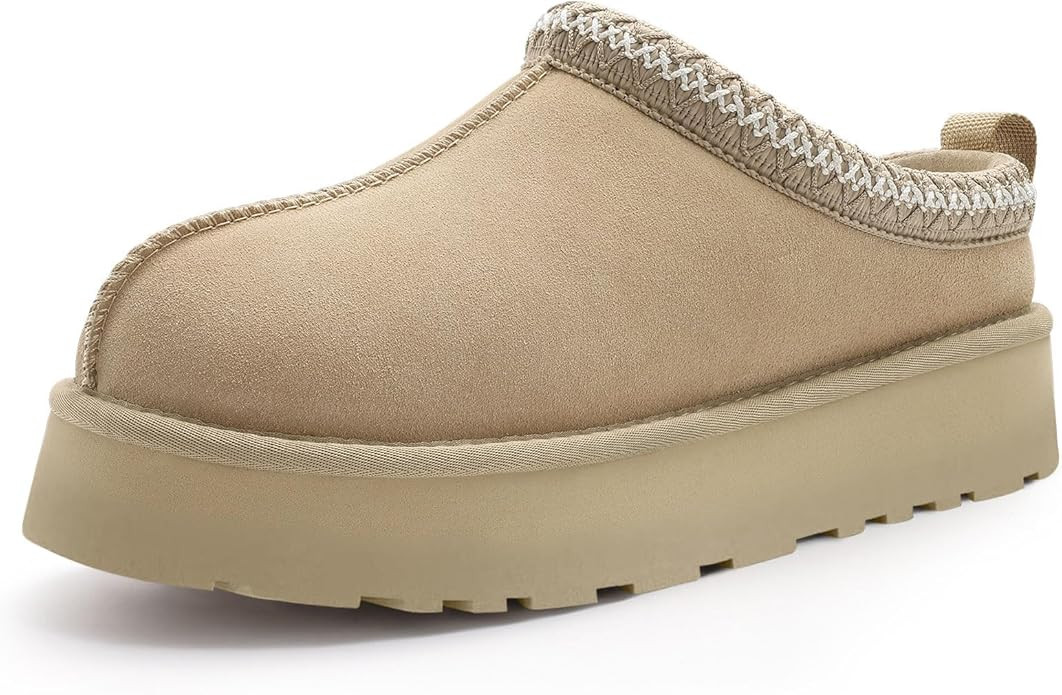 Women's Slippers Platform Mini Boots Short Ankle Boot Fur Fleece Lined House slippers Anti-Slip B... | Amazon (US)