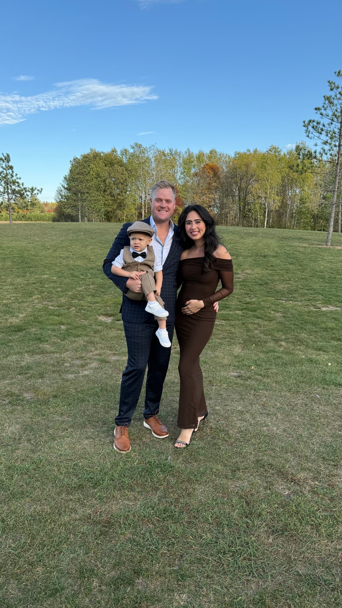 Wedding outfits 🤎 

I’m wearing a size 2 - Maeson’s is wearing 2T 