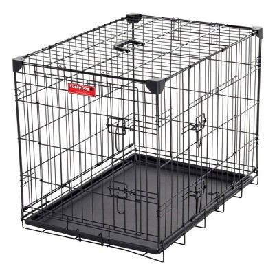 Lucky Dog Dwell Series 24 Inch Small Lightweight Kennel Secure Fenced Pet Dog Crate w/Divider Panels, Sliding Doors, and Removable Tray, Black | Target