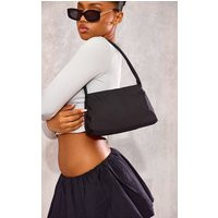 Black Shoulder Nylon Bag | PrettyLittleThing US