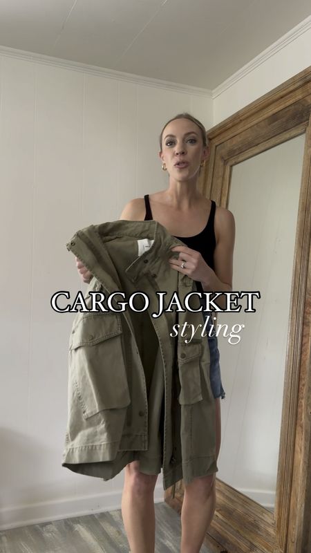 This cargo jacket is the perfect outerwear to wear from summer  into fall (runs oversized; wearing size S)

#LTKStyleTip #LTKVideo #LTKFindsUnder100