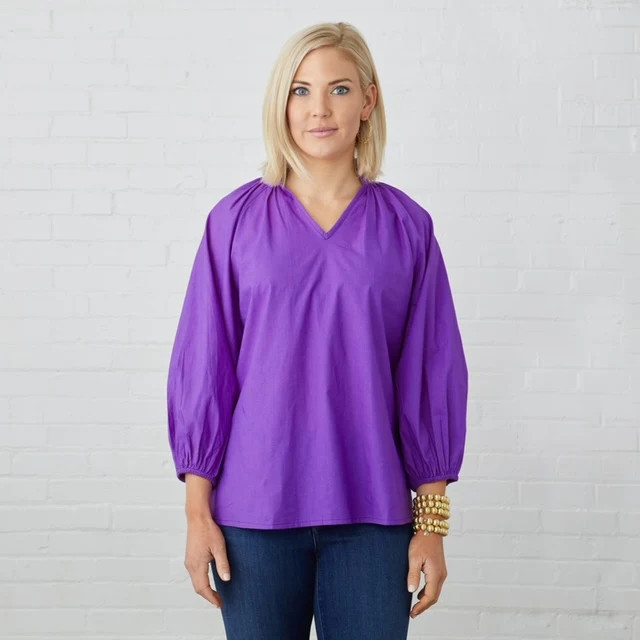 Taylor Top Purple | Caryn Lawn