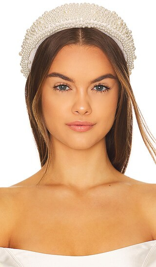 Rhinestone Headband in Ivory | Revolve Clothing (Global)