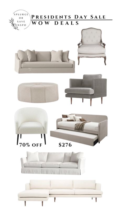 Presidents’ Day sales. Sofa. White sofa. White couch. Modern sofa. Trundle bed. Accent chair. 

#LTKhome #LTKsalealert