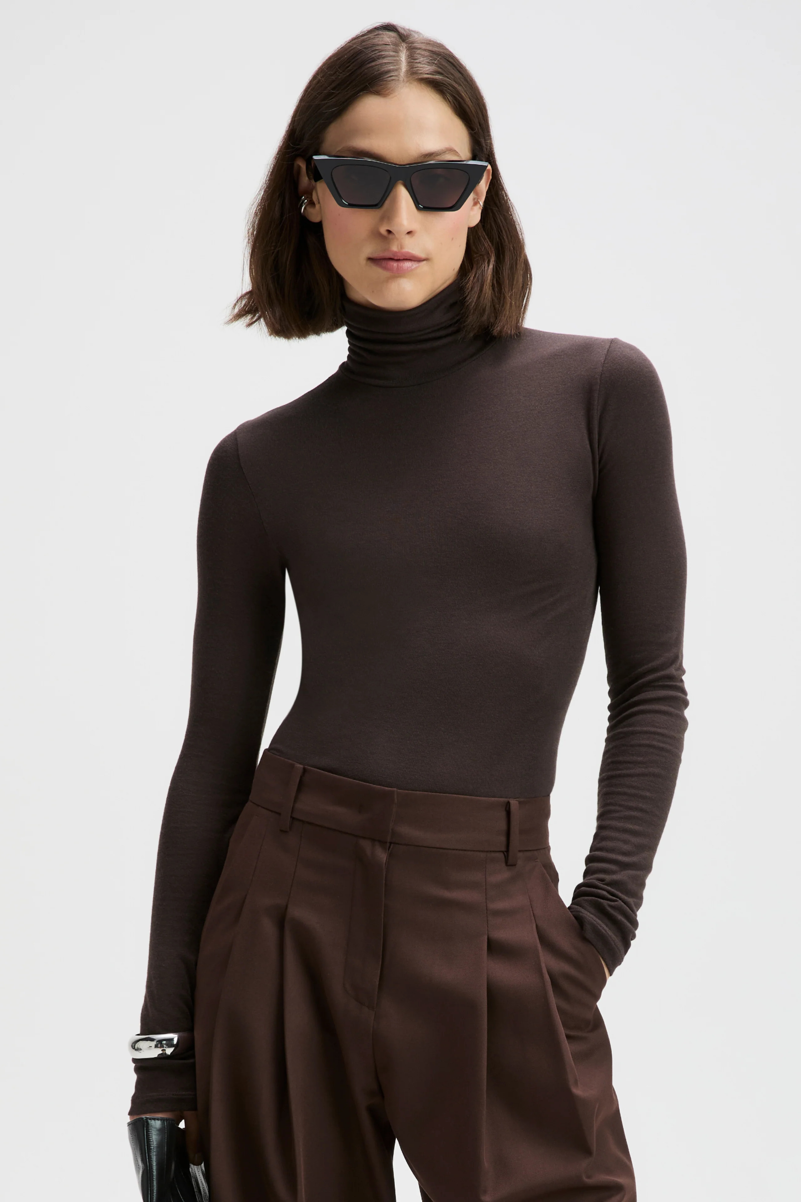 The Cashmere Turtleneck in Chocolate | Sold Out NYC