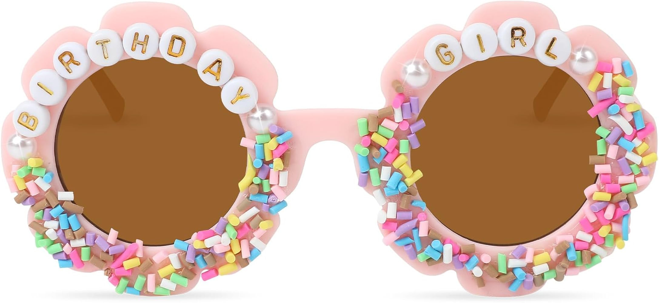 YOGFIT Round Flower Birthday Glasses for Kids Girls Cute Birthday Party Accessories Happy Birthda... | Amazon (US)