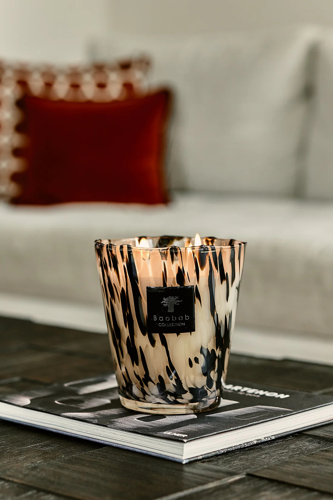 SCENTED CANDLE PEARLS BLACK | Baobab Collection USA