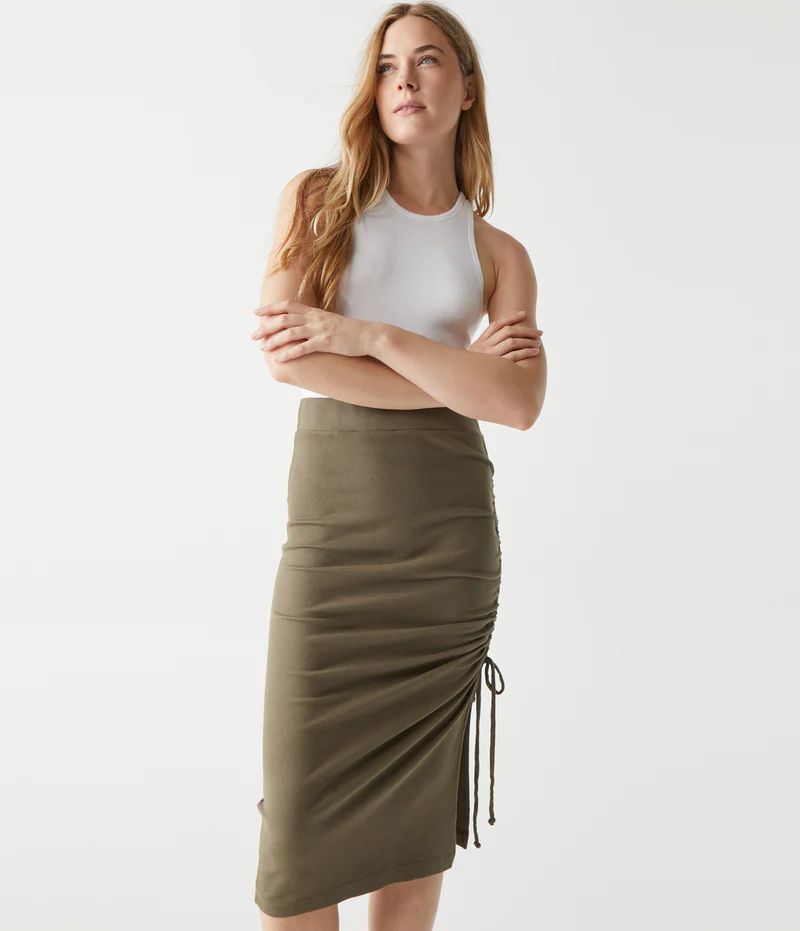 Lisa Marie Ribbed Midi Skirt | MichaelStars.com