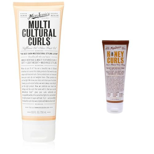 Miss Jessie's Multi Cultural Curls Unisex Cream, 8.5 Ounce (Pack of 1) &amp; Honey Curls Unisex Emulsion 8.5 oz | Amazon (US)