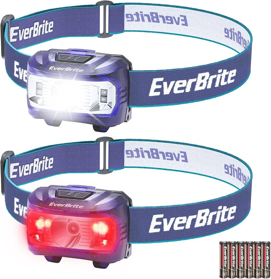 EverBrite Headlamp, 2 Pack Kids Headlamp with Red Light and Memory Function, Head Lamp for Adults... | Amazon (US)