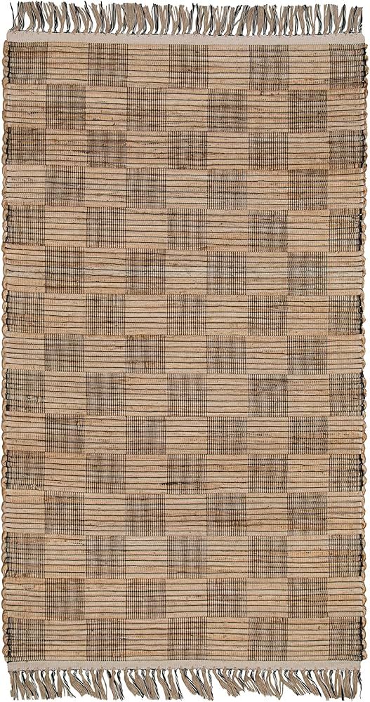 3x5 Ft Jute Natural Area Rug, 100% Hand Woven Rug for Indoor Front Entrance Kitchen, bedrooms & B... | Amazon (US)
