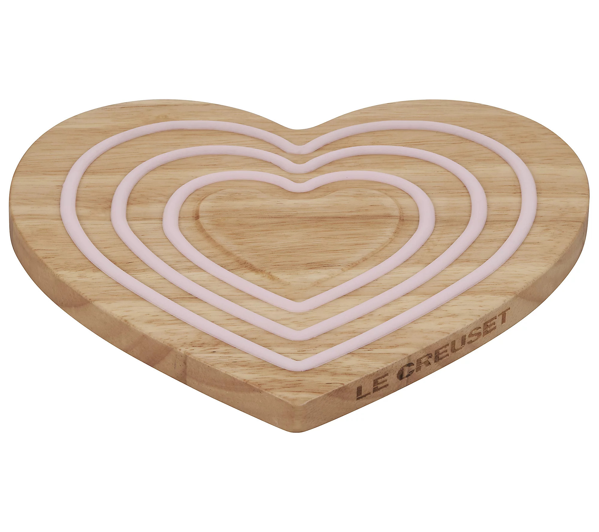 Le Creuset Magnetic Figural Heart Wooden Trivet | QVC