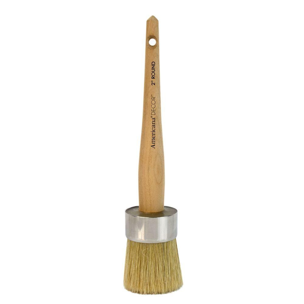 Americana Decor 2 in. Round Waxing Brush | The Home Depot