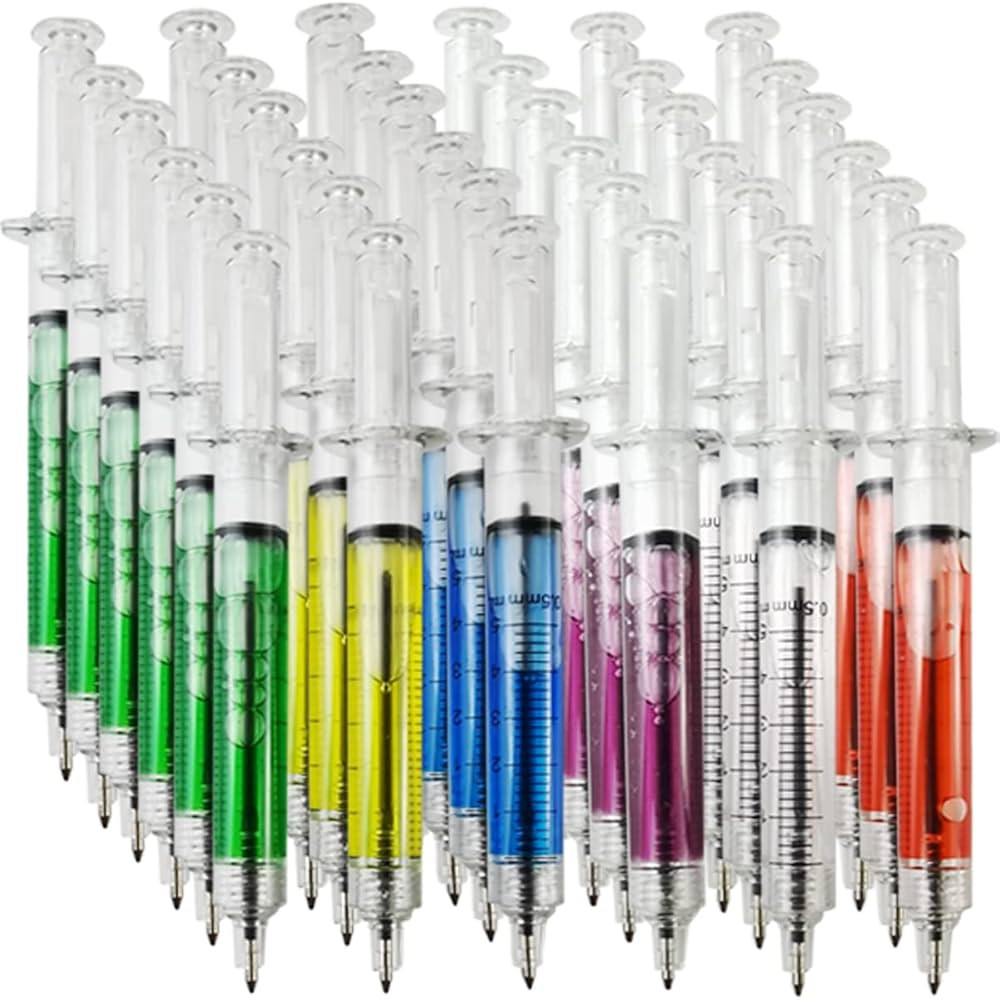 TIHOOD 36PCS Syringe Pens Retractable Fun Multi Color Novelty Pen for Nurses, Nursing Student Sch... | Amazon (US)
