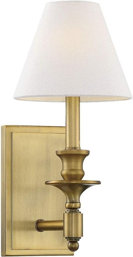 Savoy House 9-0700-1-322 Washburn Traditional Bohemian White Linen Wall Sconce, 1-Light 60 Watt, ... | Amazon (US)