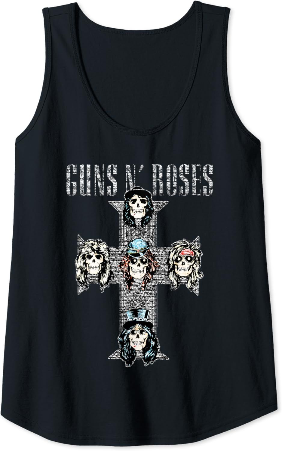 Guns N' Roses Official Vintage Cross Tank Top | Amazon (US)