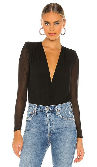 Sloane Bodysuit in Black | Revolve Clothing (Global)