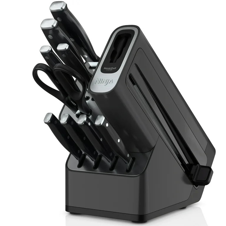 Ninja Foodi NeverDull 10-Piece Essential Knife System with Sharpener, Stainless Steel, K12010 - W... | Walmart (US)