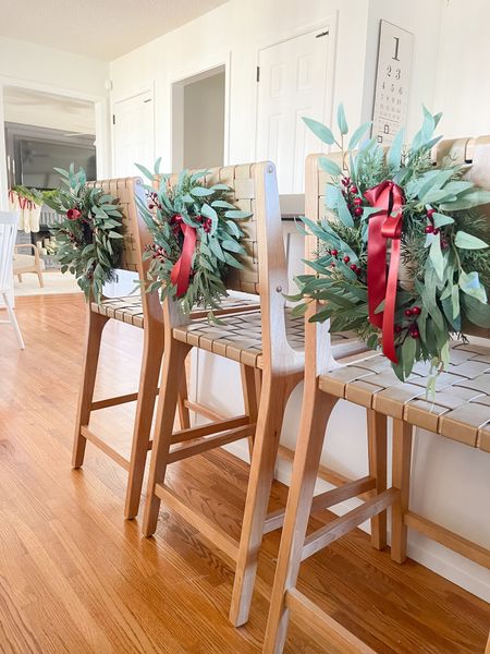 My mini wreaths on my barstools are back again this year! 

They sold out quick last year. 

#LTKhome #LTKSeasonal #LTKHoliday