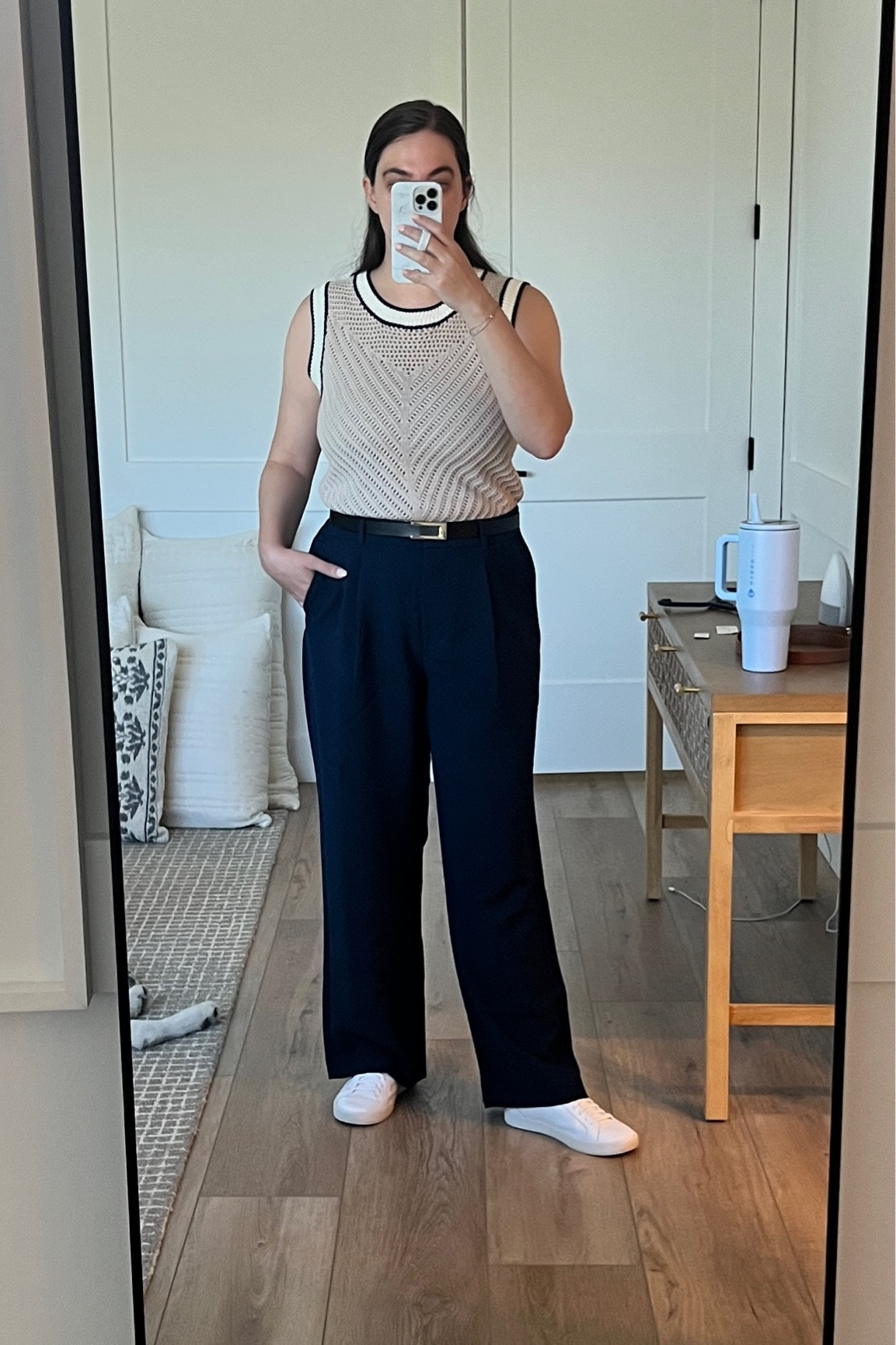 I have been loving pairing sneakers with classic, tailored pieces like these trousers. It makes everything feel so put together but still laid back. 

Casual style,
Fall outfits, fall style, classic style 

#LTKFindsUnder50 #LTKStyleTip #LTKFindsUnder100