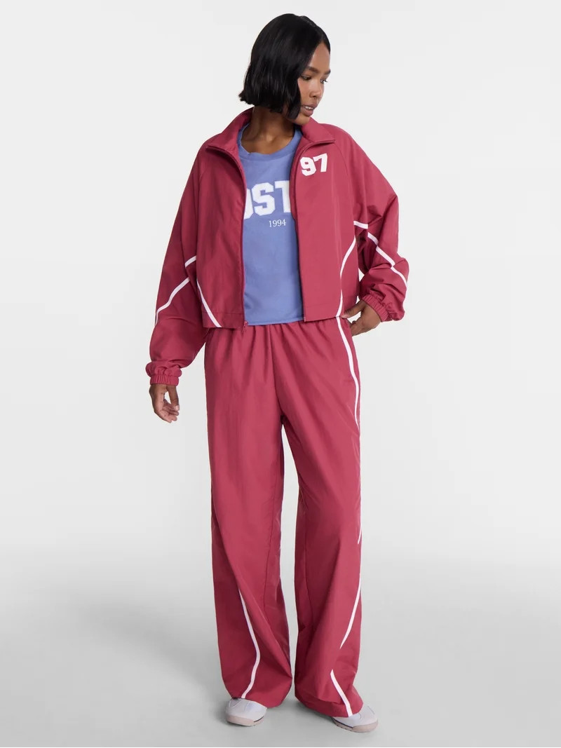 No Boundaries Nylon Track Pants, 29.5'' Inseam, Women's XXS-XXL | Walmart (US)