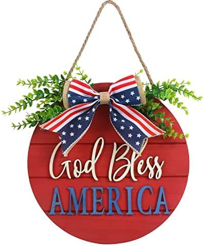 4th of July Patriotic Wreaths for Front Door, Americana Memorial Day Wreaths Decorations, Independen | Amazon (US)