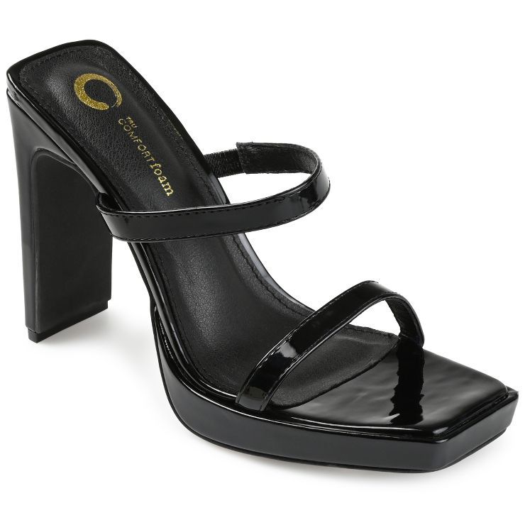 Journee Collection Womens Naivee Tru Comfort Foam Open Square Toe Platform Heel Sandals | Target