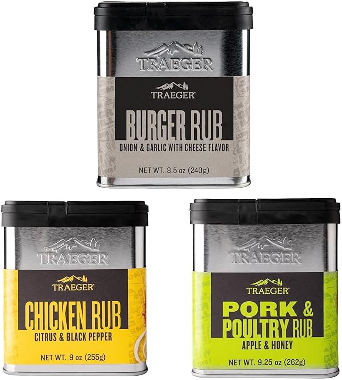 Traeger Grills SPC215 Burger Rub with Onion, Garlic, & Cheese Flavor & SPC170 Chicken Rub with Ci... | Amazon (US)