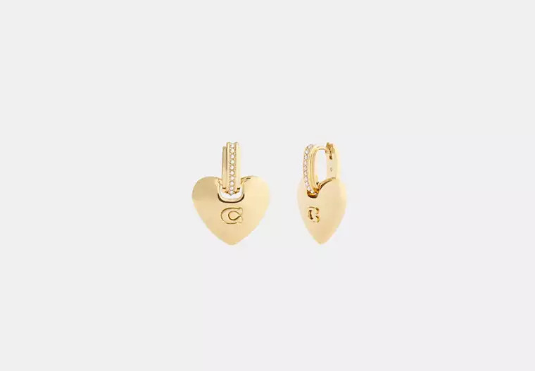 Signature Heart Statement Drop Earrings | Coach (US)