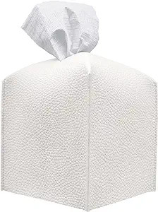 Carrotez Tissue Box Cover, Refined Modern PU Leather Square Holder - Decorative Holder/Organizer ... | Amazon (US)
