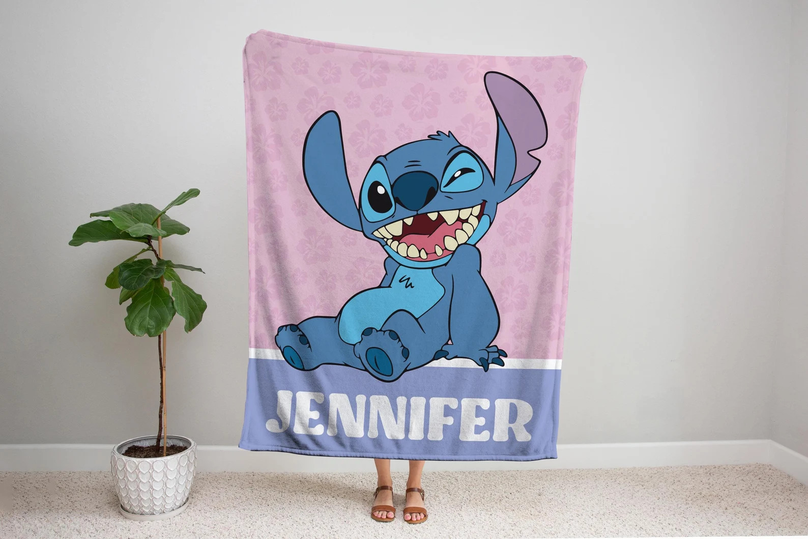Stitch Blanket, Disney Blanket, Cozy Custom Name Blanket, Personalized Lilo Stitch Baby Blanket, ... | Etsy (US)