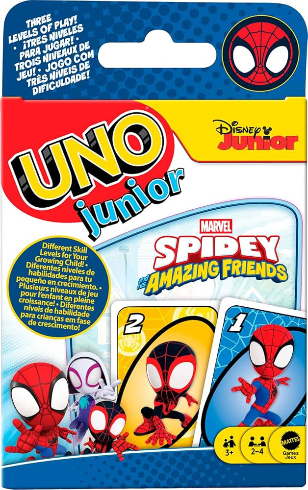 Mattel Games UNO Junior Marvel Spidey and His Amazing Friends Card Game for Kids, Family Nights, ... | Amazon (US)