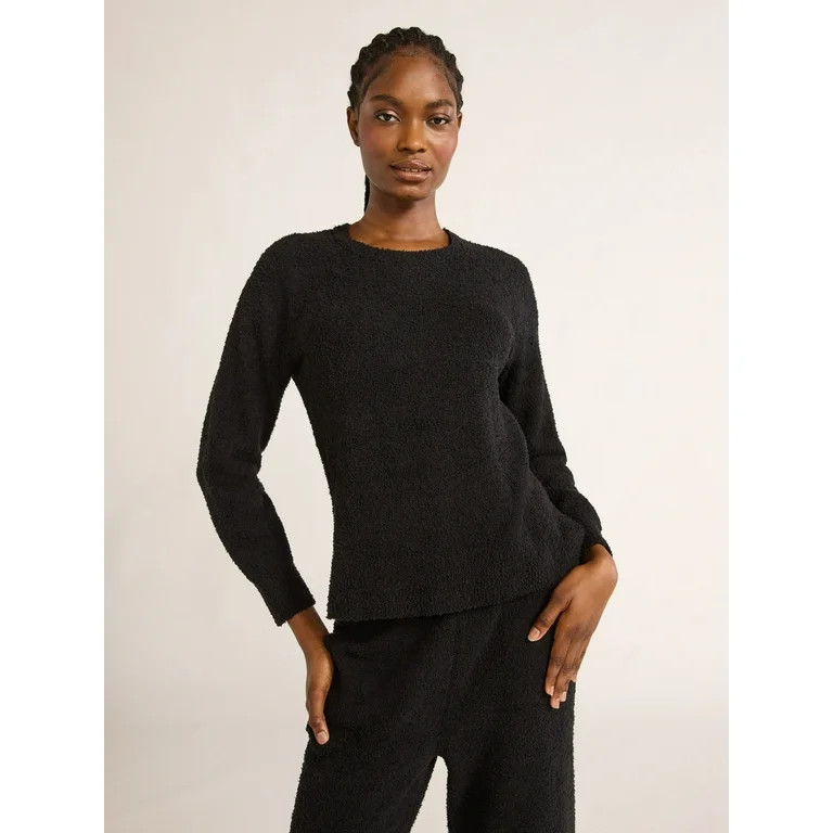 Joyspun Women's and Women’s Plus Chenille Top with Long Sleeves, Size XS-3X | Walmart (US)