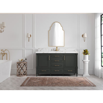 Aberdeen 60'' Single Bathroom Vanity with Quartz Top | Wayfair North America
