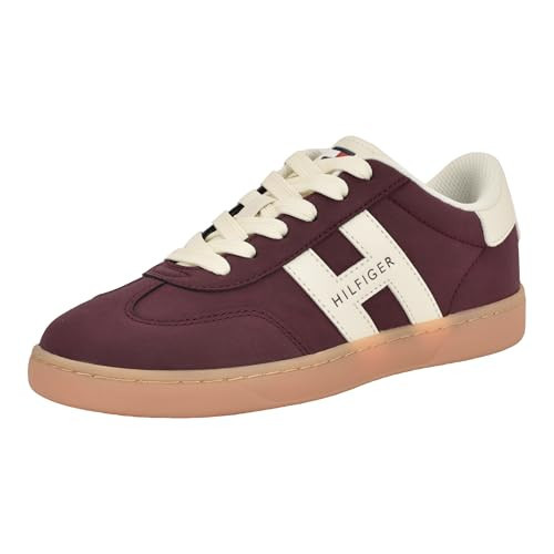 Tommy Hilfiger Women's Maisie Sneaker, Dark Red/White 600, 8.5 | Amazon (US)