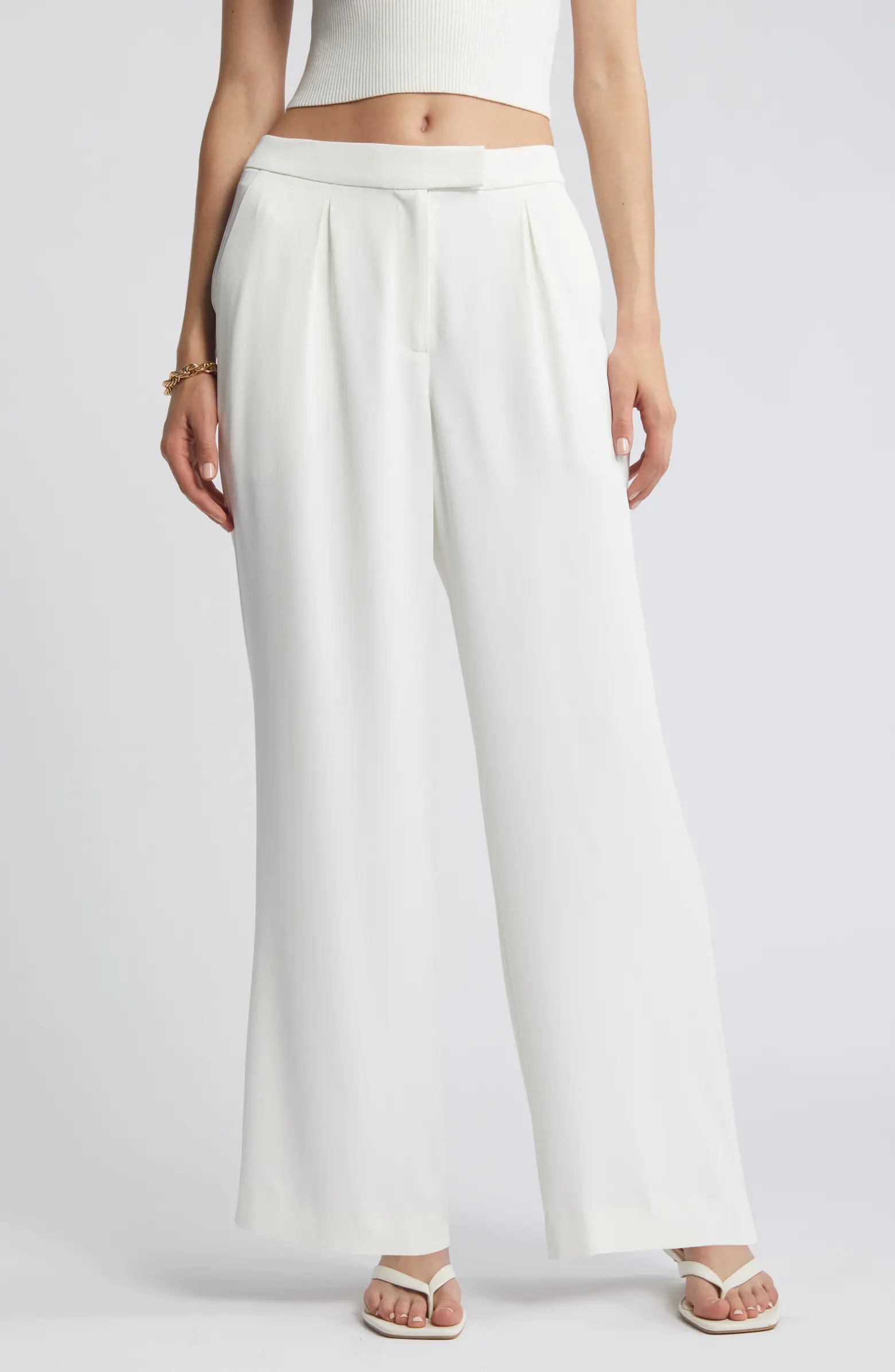 Open Edit Pleated Wide Leg Pants | Nordstrom | Nordstrom