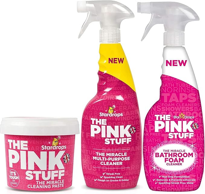 Stardrops - The Pink Stuff - The Miracle Cleaning Paste, Multi-Purpose Spray, And Bathroom Foam 3... | Amazon (US)