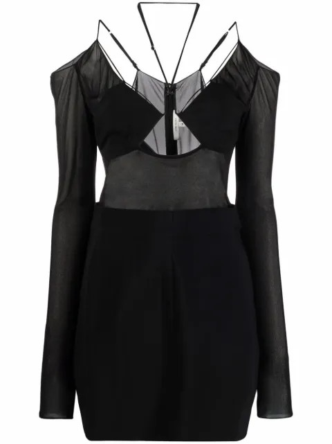 cut out-detail mini dress | Farfetch Global