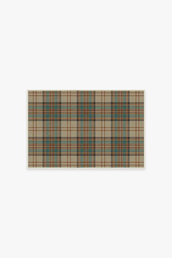 Dress Stewart Tartan Khaki Tufted Rug | Ruggable