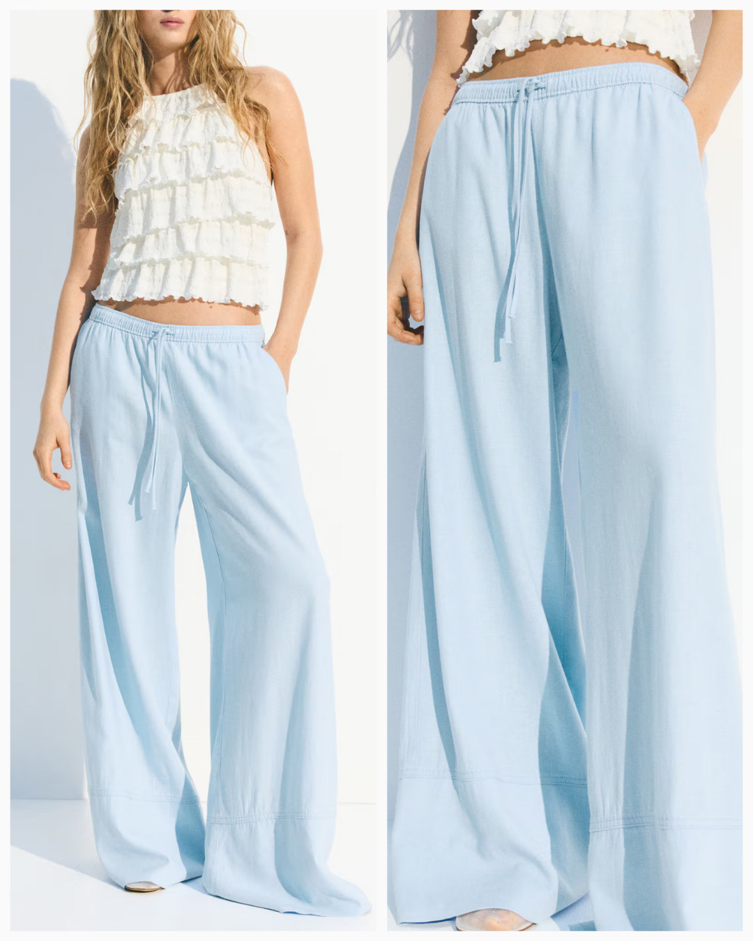 new at H&M - Linen-Blend Drawstring Pants in blue

// summer pants. spring outfit. vacation outfits. travel outfit. fashion favorites. going out top. // #LTKtravel #LTKstyletip #LTKsummer #LTKspring #LTKUnder100  

 