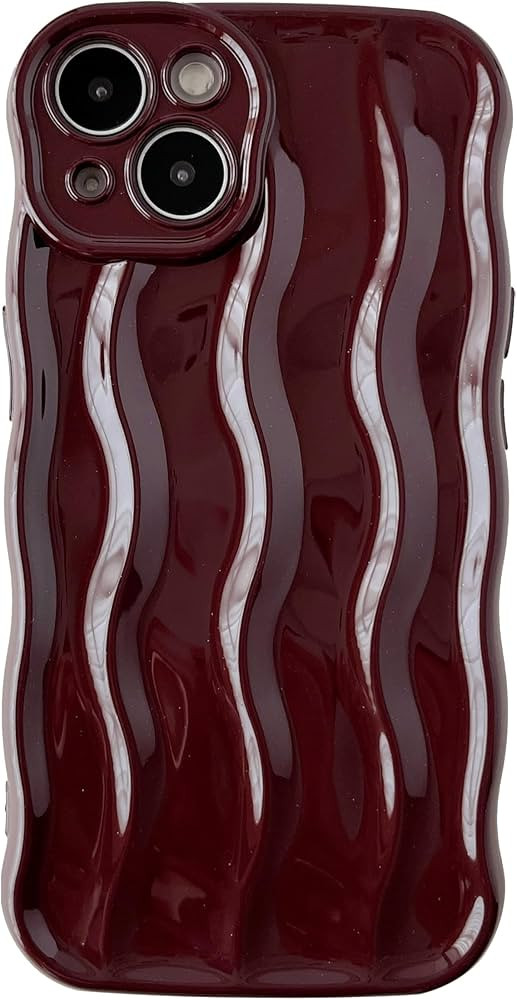 Caseative for iPhone 13 Case,Water Ripple Pattern Curly Wave Frame Soft Compatible with iPhone Ca... | Amazon (US)