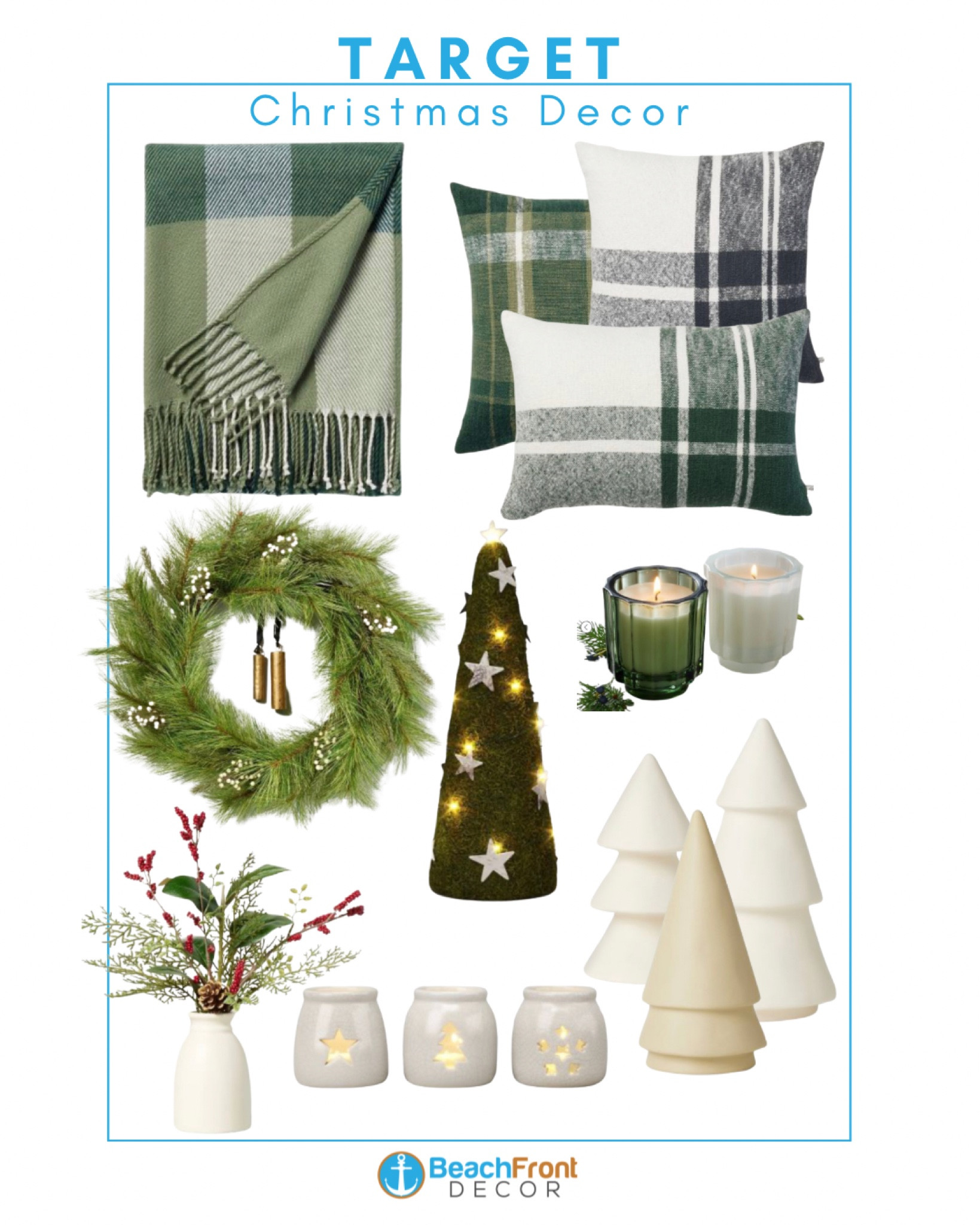 Christmas decor from Target ❄️

Green decor, blue decor, neutral decor, trees, wreath, throw blanket, throw pillows, faux winter floral arrangement, candles



#LTKHoliday #LTKhome #LTKSeasonal