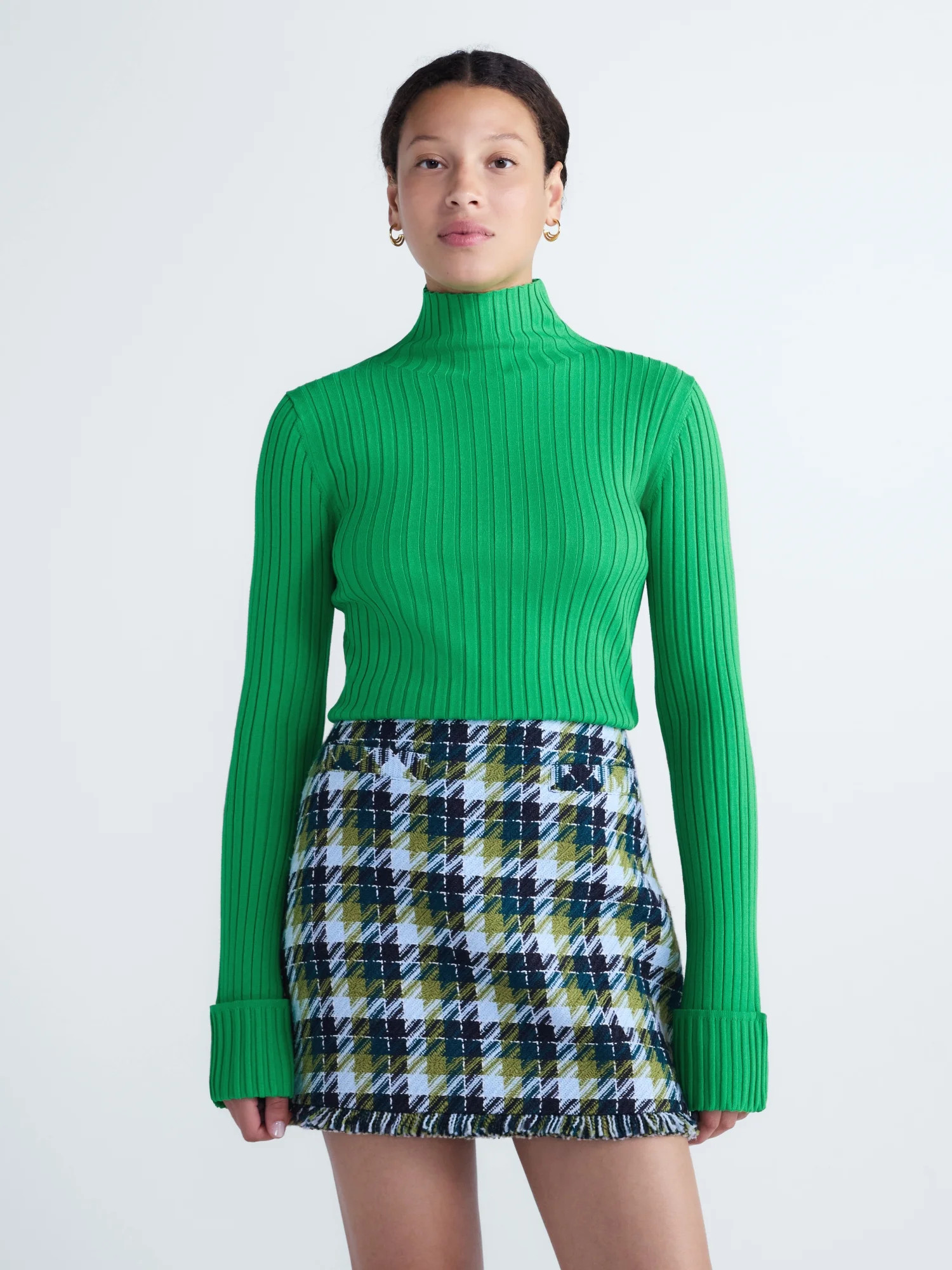 Free Assembly Women's Ribbed Mock Neck Sweater, Midweight, Sizes XXS-XXL - Walmart.com | Walmart (US)
