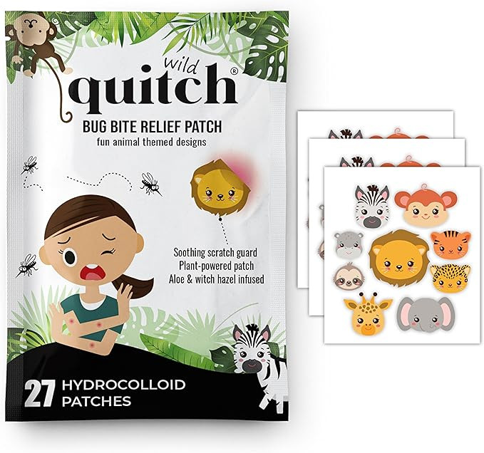 Quitch Mosquito Bite Relief Safari Animal Patches, Bug Bite Anti Itch Cream Alternative for Kids ... | Amazon (US)