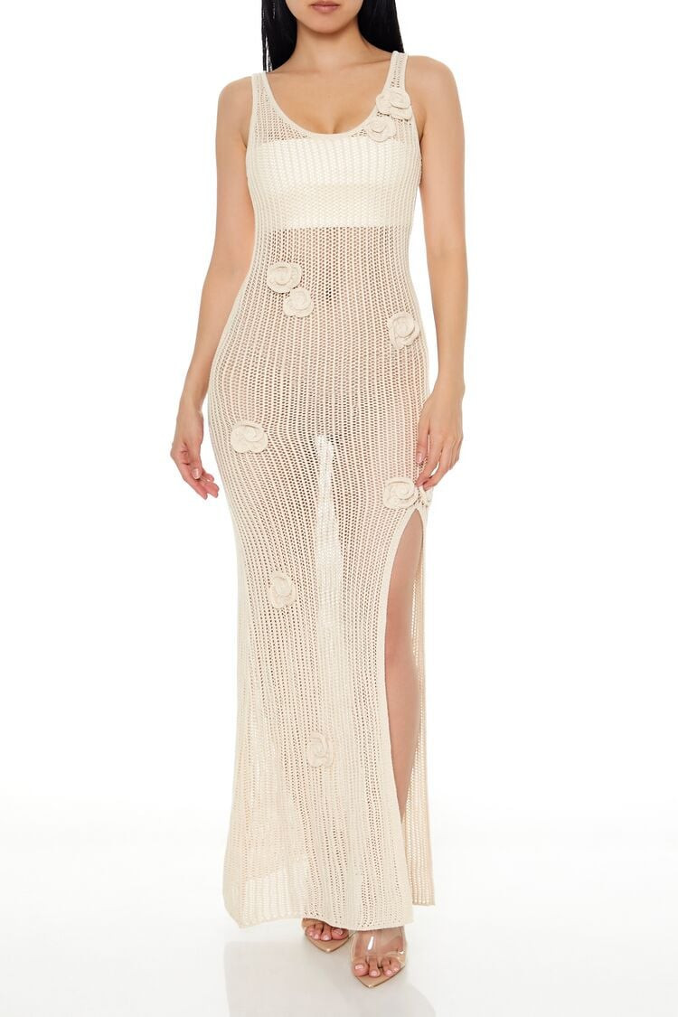Crochet Rosette Tank Maxi Dress | Forever 21