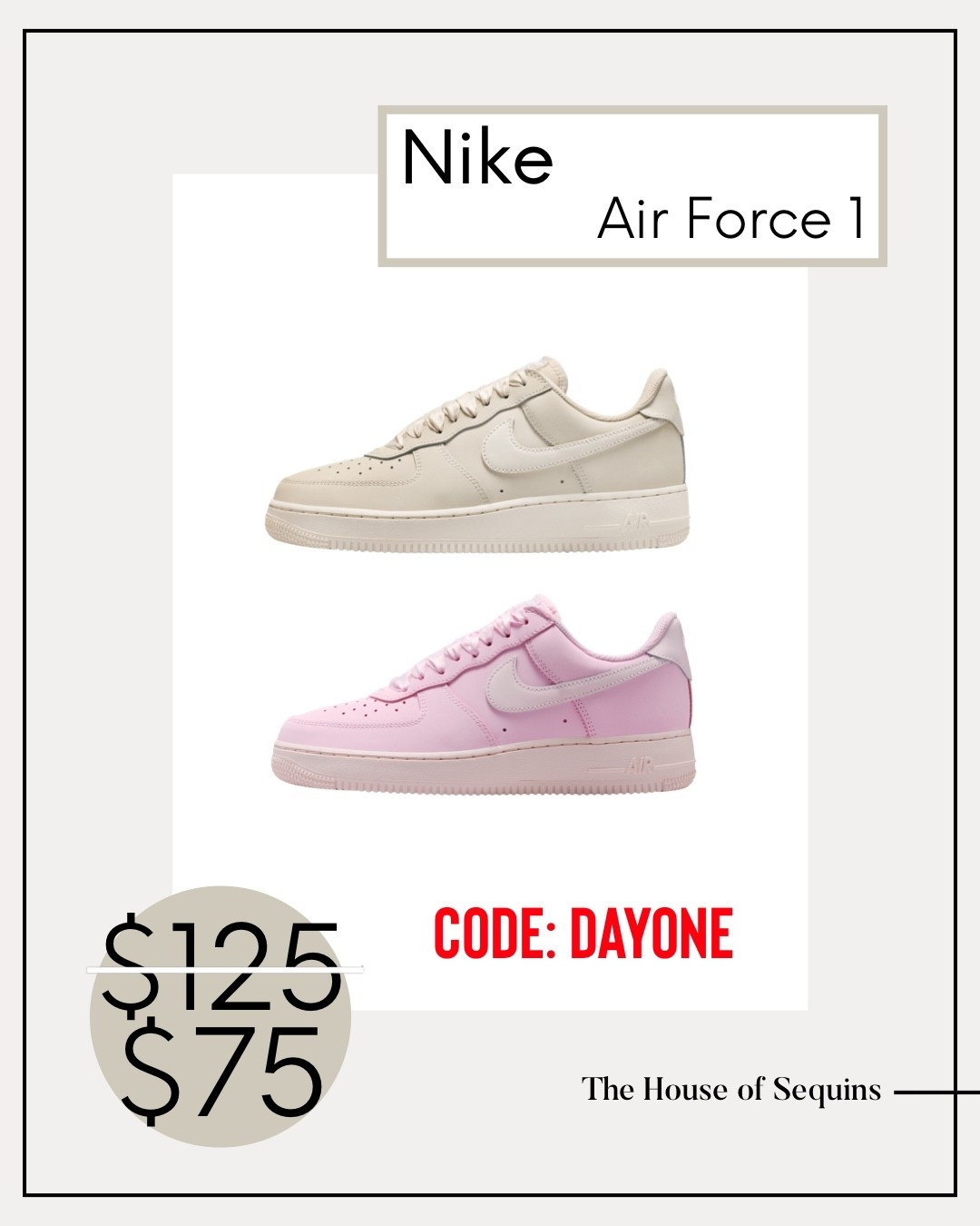 Nike EXTRA 25% OFF select styles with code DAYONE