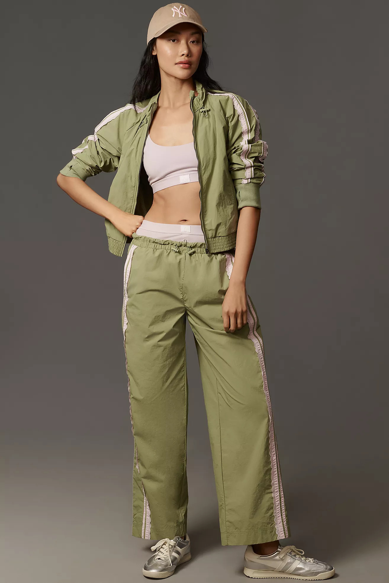 Daily Practice Lace Side-Stripe Track Pants | Anthropologie (US)